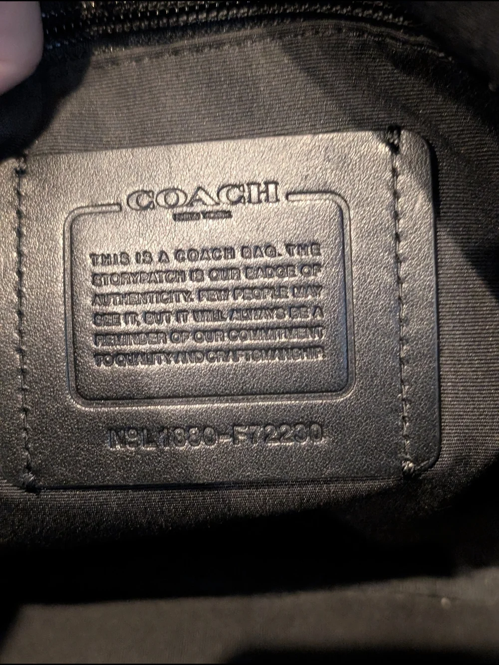Coach Men's Black Signature Embossed Leather Briefcase